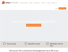 Tablet Screenshot of easygenerator.com